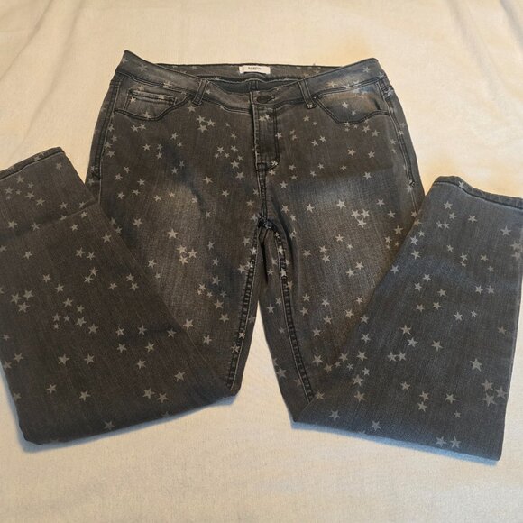 Kensie Jeans Wash Grey Star Cut Off Jeans Frayed Hem GUC MSRP NEW $68 sz 10/30 M - Picture 1 of 14